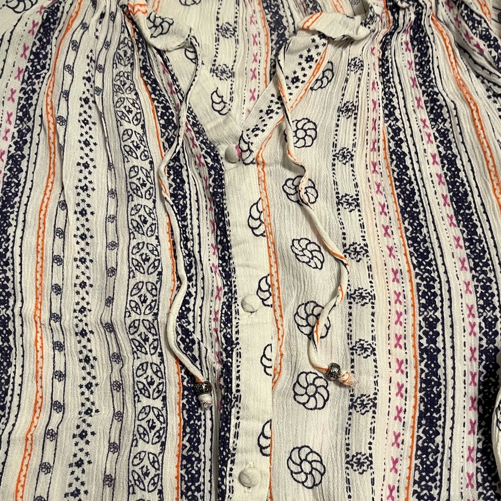 Grace & Lace Willow Button Down Peasant Blouse - Size XL - NWT - Picture 7 of 11